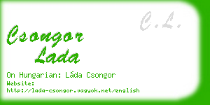 csongor lada business card